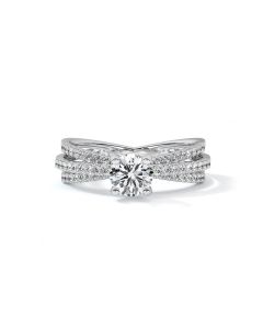 Serene Streaks Solitaire Ring